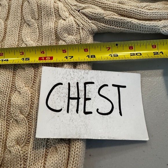 Vintage Lilly Pulitzer Cable Knit Cotton Sweater Women's Cream Size Medium - Picture 5 of 7